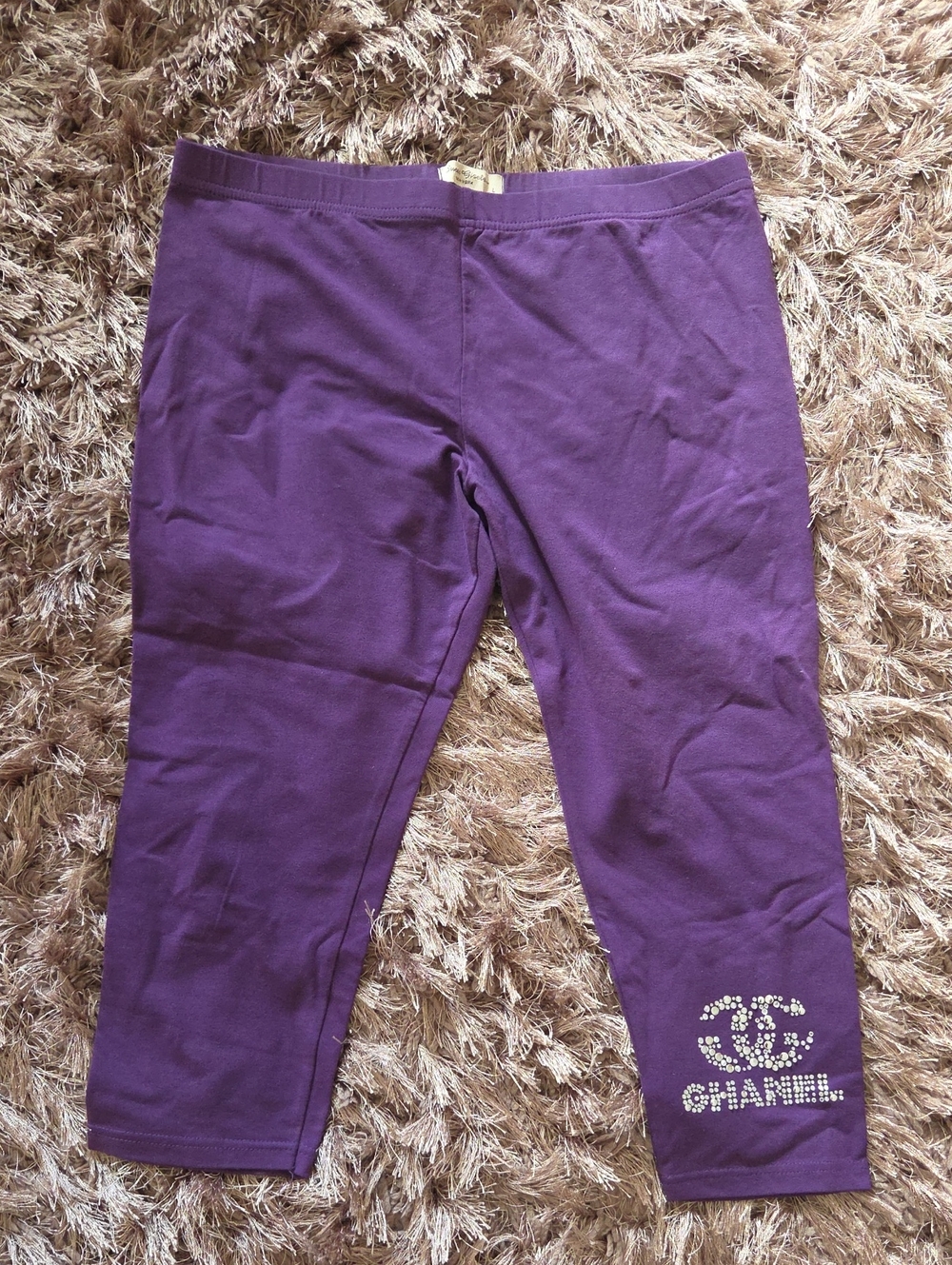 Sweet Gisele New York Purple Capri Leggings With Jewels